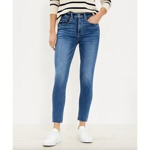 Loft Women's Mid Rise Skinny Jeans Mid Indigo Wash Size 29 Size 8